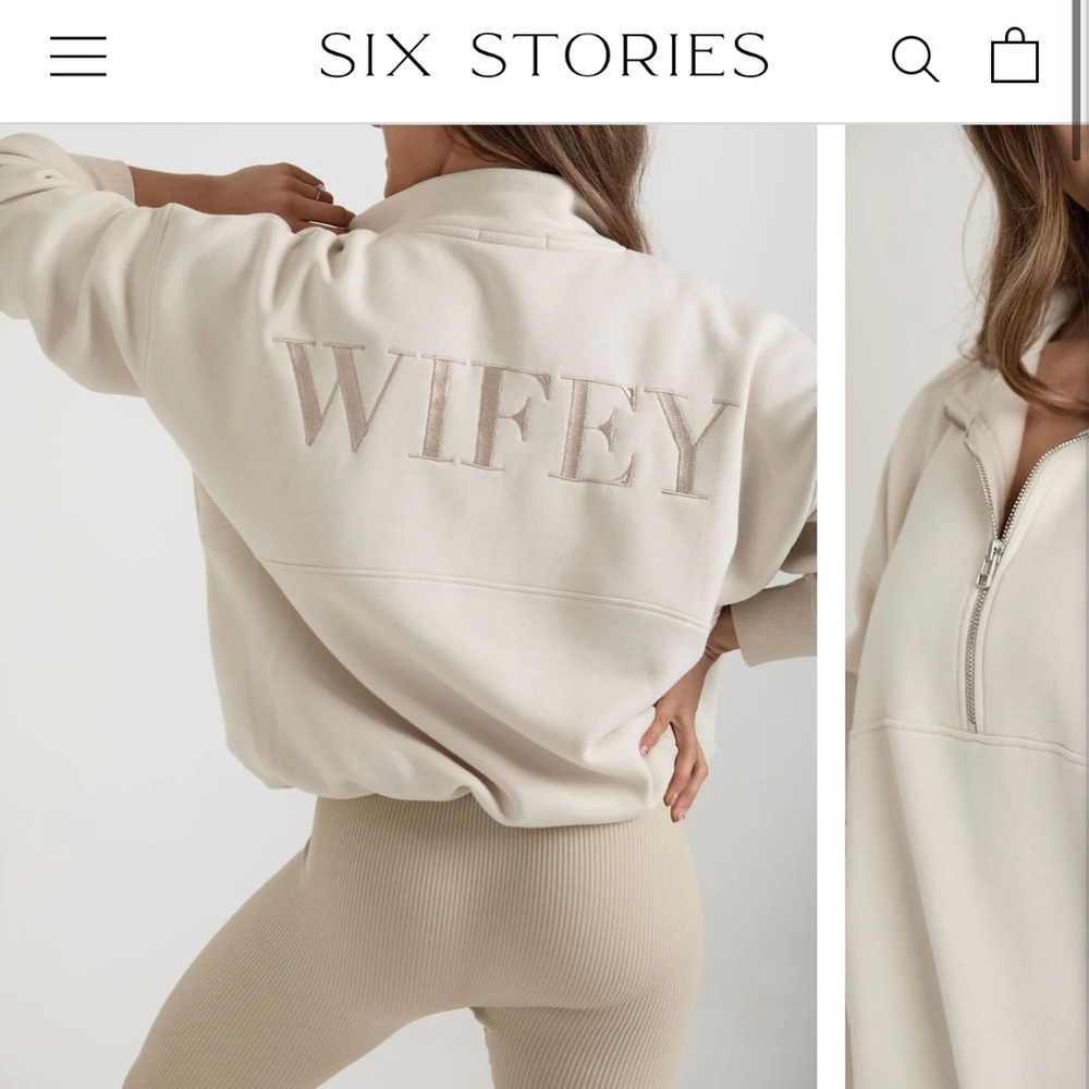 Wifey Quarter Zip Sweatshirt
